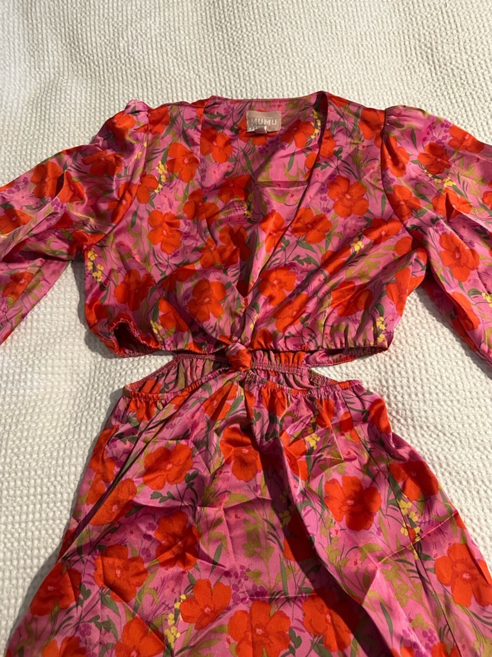 Show Me Your Mumu Pink and Red Floral Mini Dress